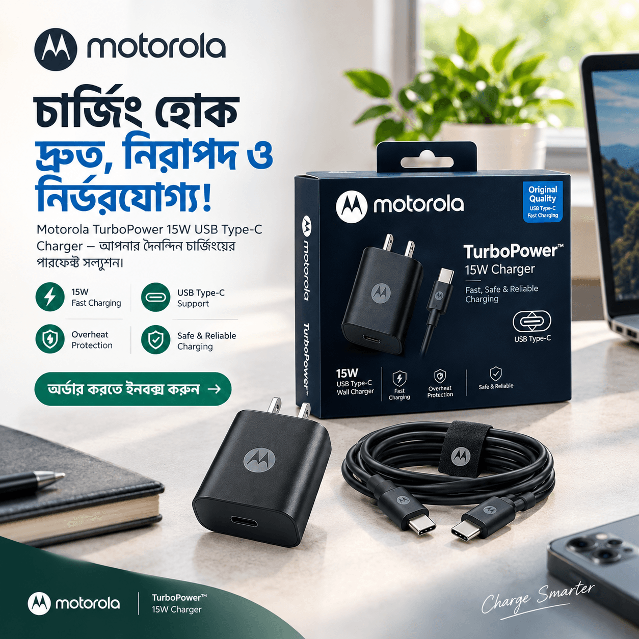 ⚡ Motorola TurboPower 68W USB-C Charger